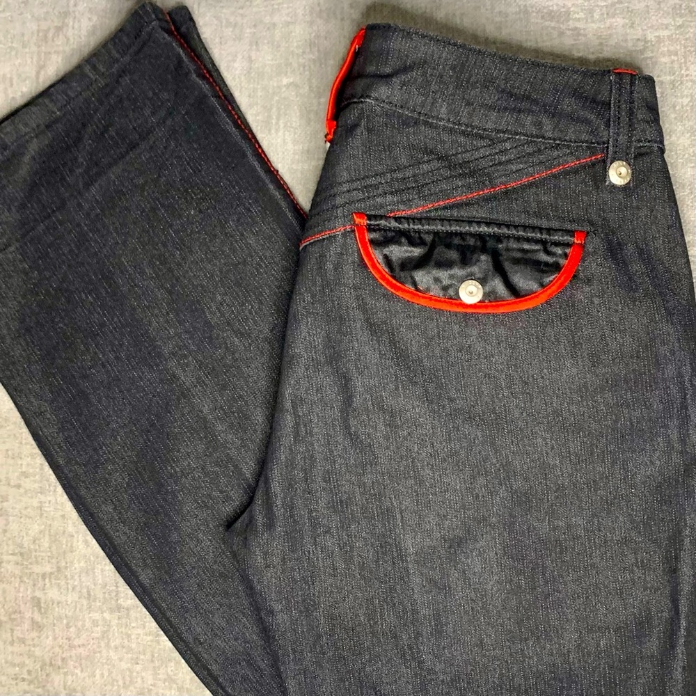 ECKO RED Vintage Y2K Denim Jeans w/ Satin Detail SIZE 11